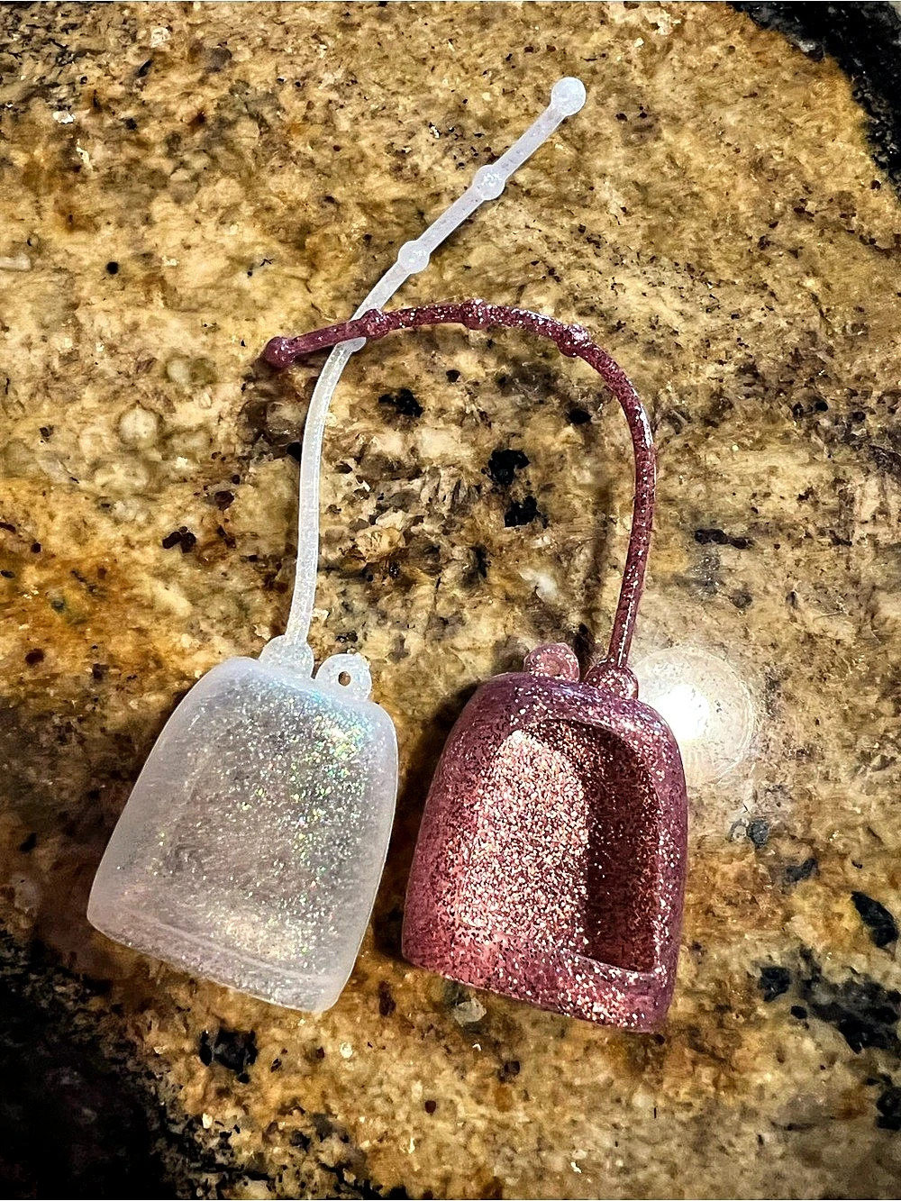 Bath & Body Works Glitter PocketBac Hand Sanitizer Holder Keychain Set Holder